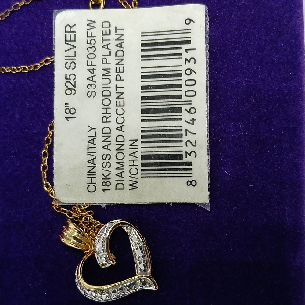S3A4F035FW-10  SS/18K Rhodium Diamond Accent Chain - Picture 9 of 9